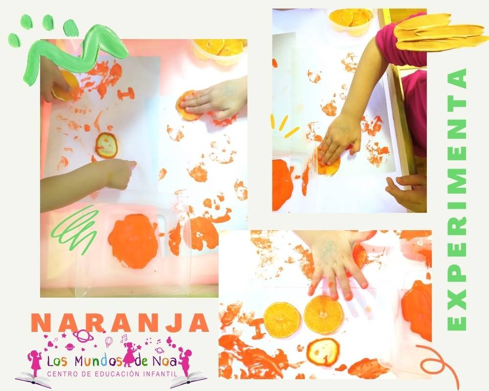 pintar con naranjas