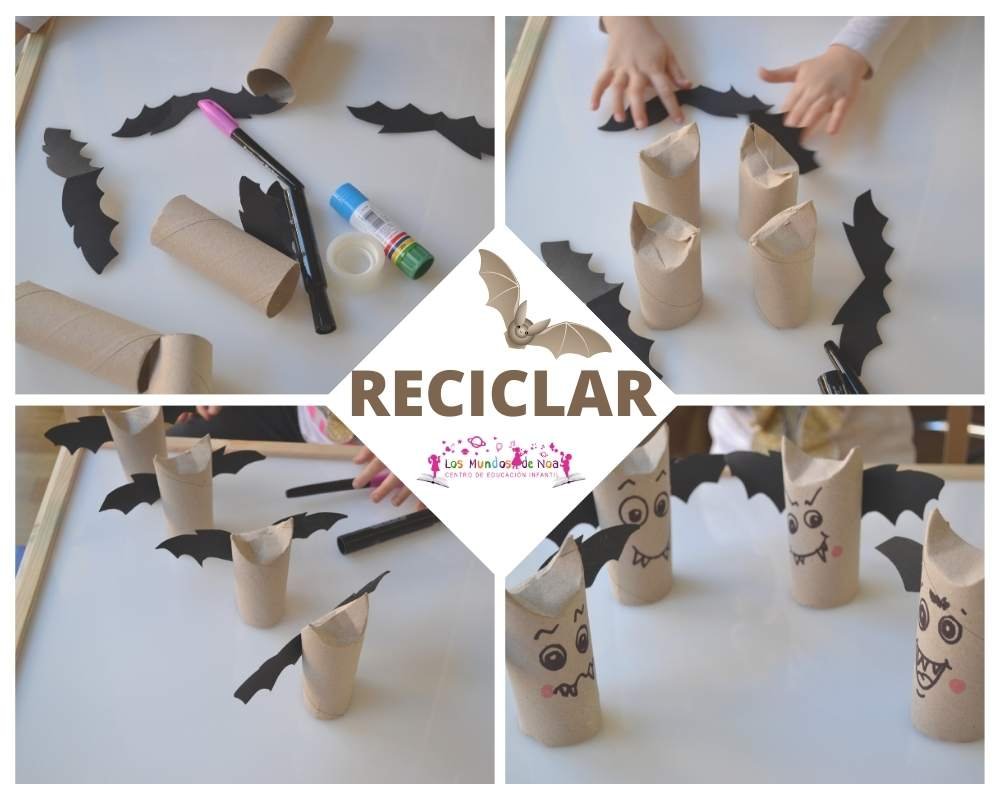 manualidad reciclaje con rollos de papel