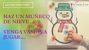 actividad muñeco de nieve con caja reciclada