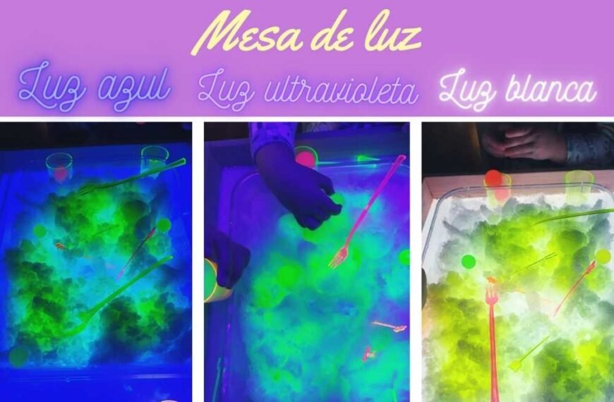 Nieve pintada con colores fluorescentes