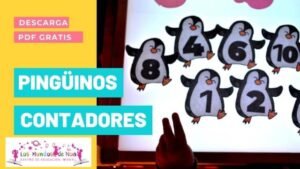 Pingüinos para contar del 1 al 10