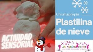muñeco de nieve de plastilina