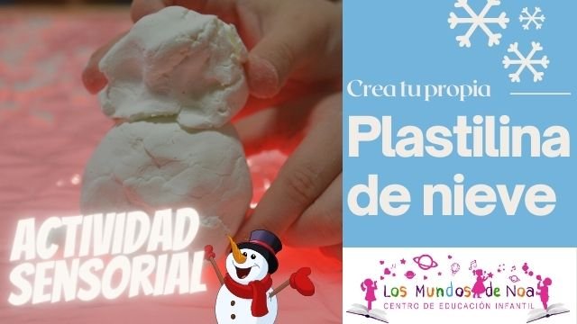 muñeco de nieve de plastilina
