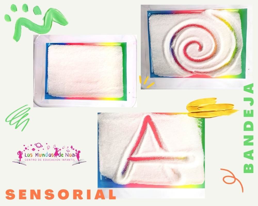 actividad sensorial con sal para educación infantil