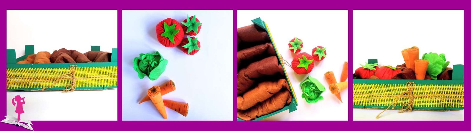 Actividad infantil con caja de fresas reciclada