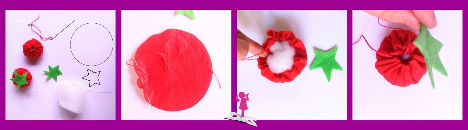 Pasos a seguir para hacer un tomate de fieltro para niños