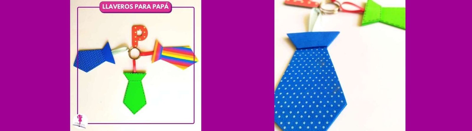 Llaveros de goma eva para manualidad infantil