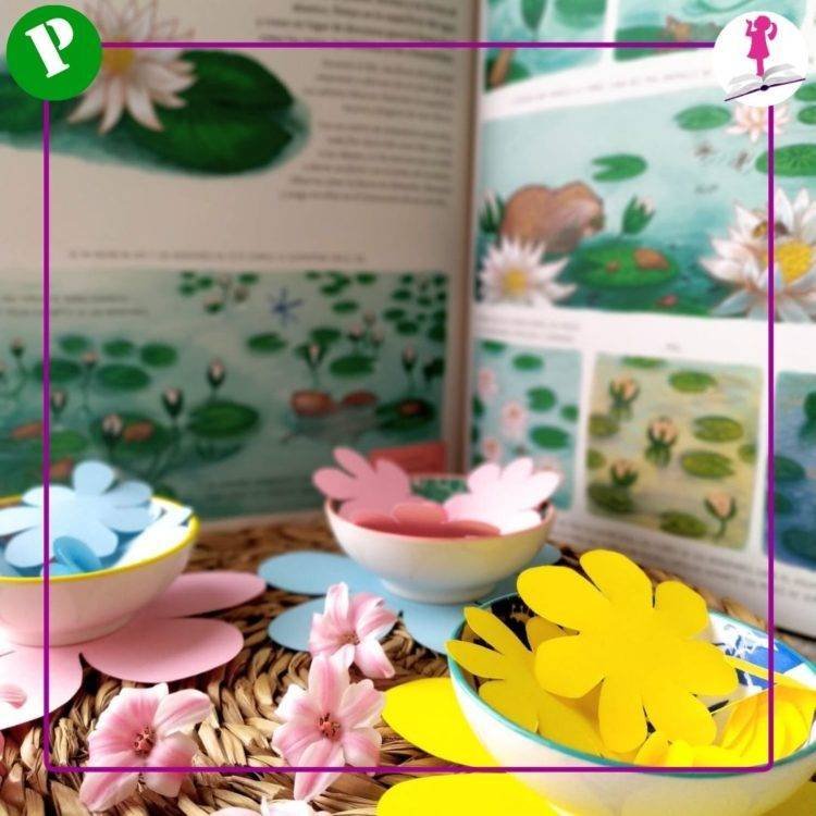cuento con flores de papel