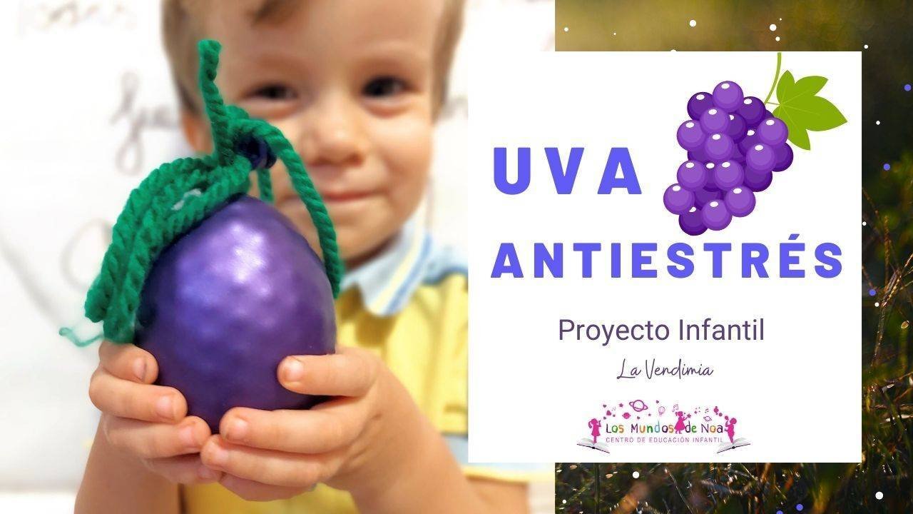 Pelota antiestrés con forma de uva