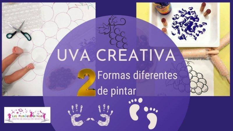 manualidad de pintar uva