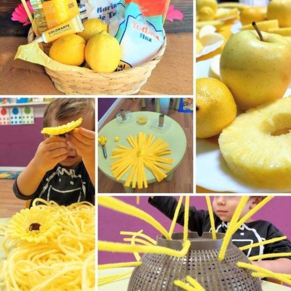 actividades infantiles de color amarillo