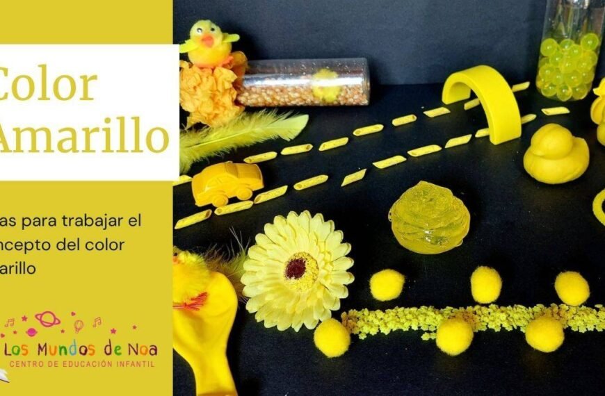 actividades infantiles de color amarillo