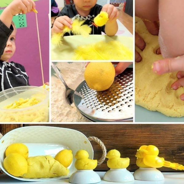 actividades infantiles de color amarillo