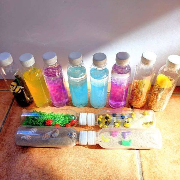 botellas sensoriales de primavera