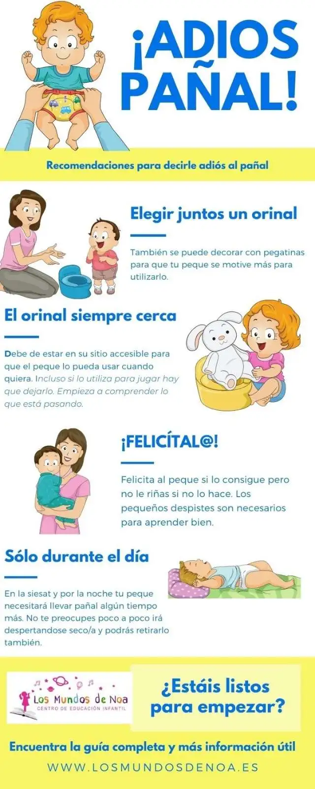 Infografía para dejar el pañal