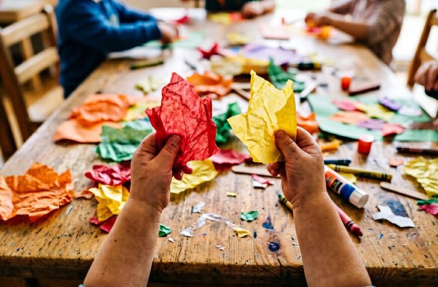 Autumn Leaves falling down activity - Los Mundos de Noa