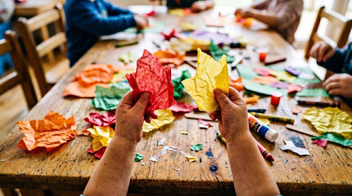 Autumn Leaves falling down activity - Los Mundos de Noa