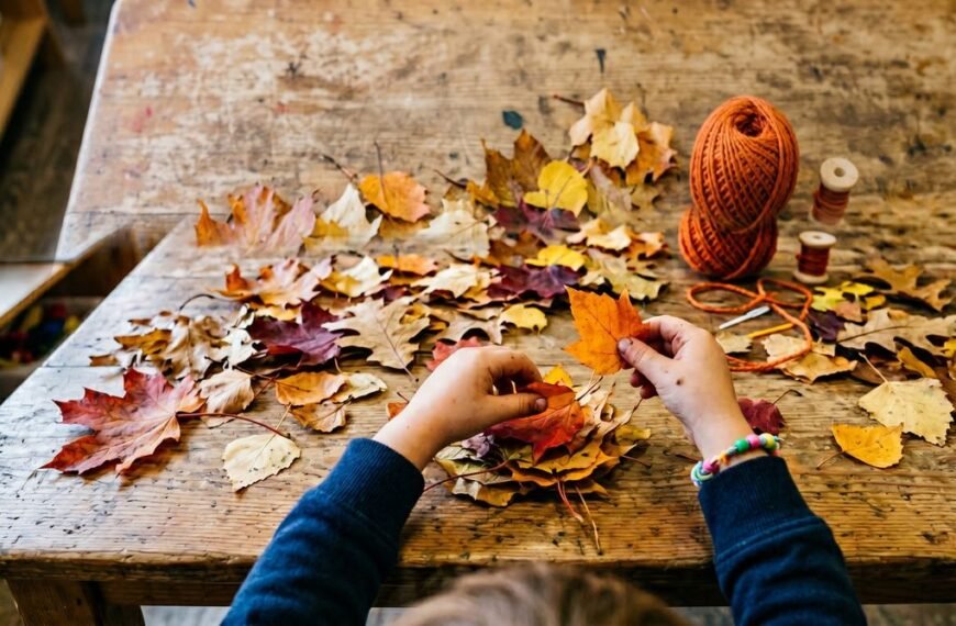 Móvil de hojas de otoño - Los Mundos de Noa