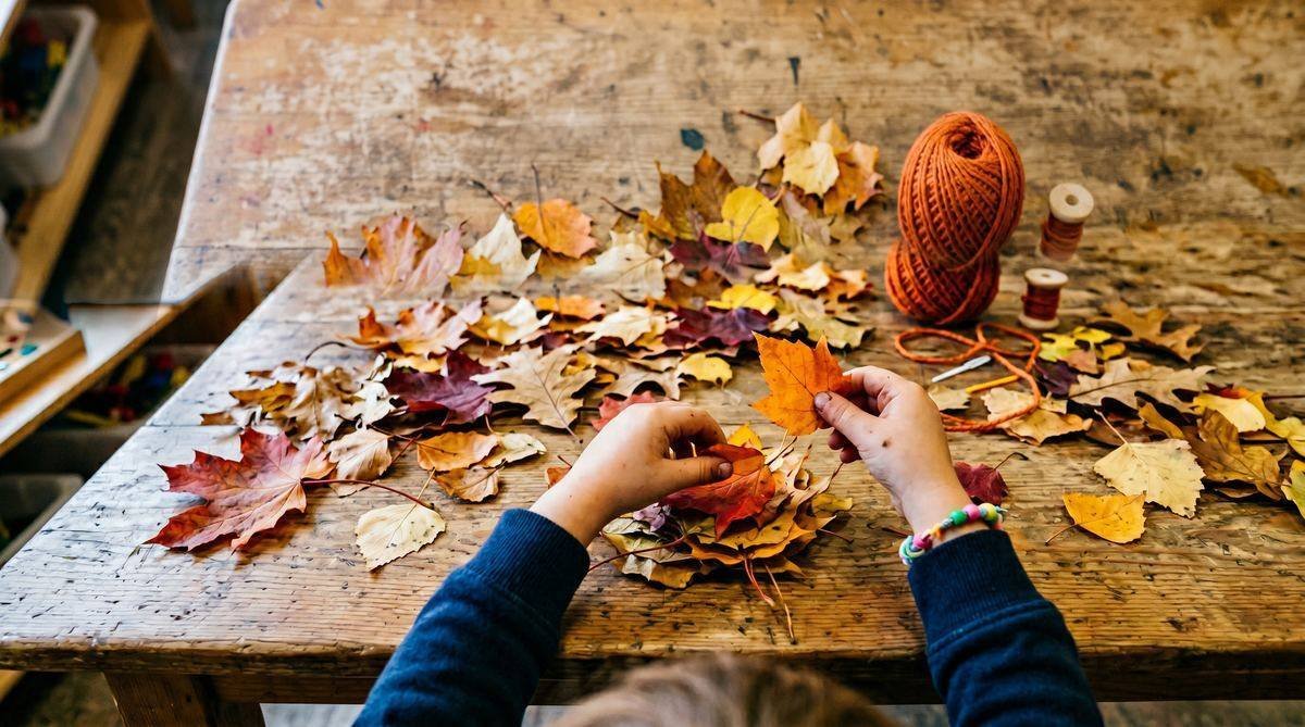Móvil de hojas de otoño - Los Mundos de Noa