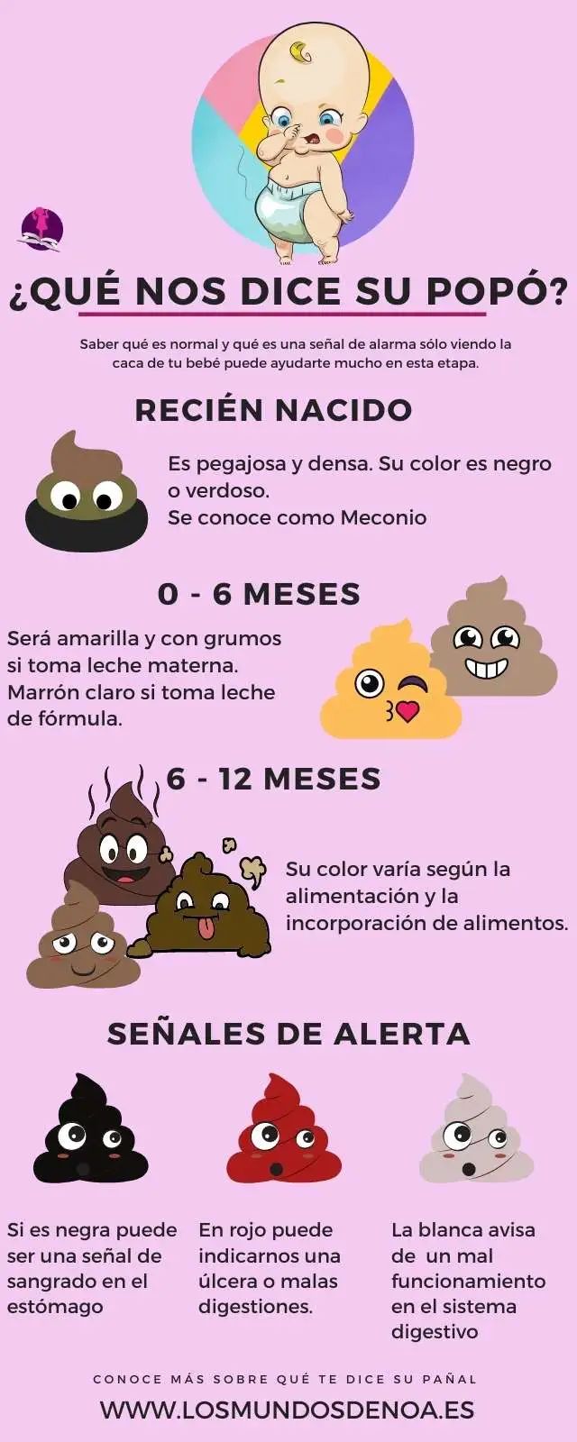 infografia color de la caca
