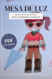 Muñeca recortable mesa de luz