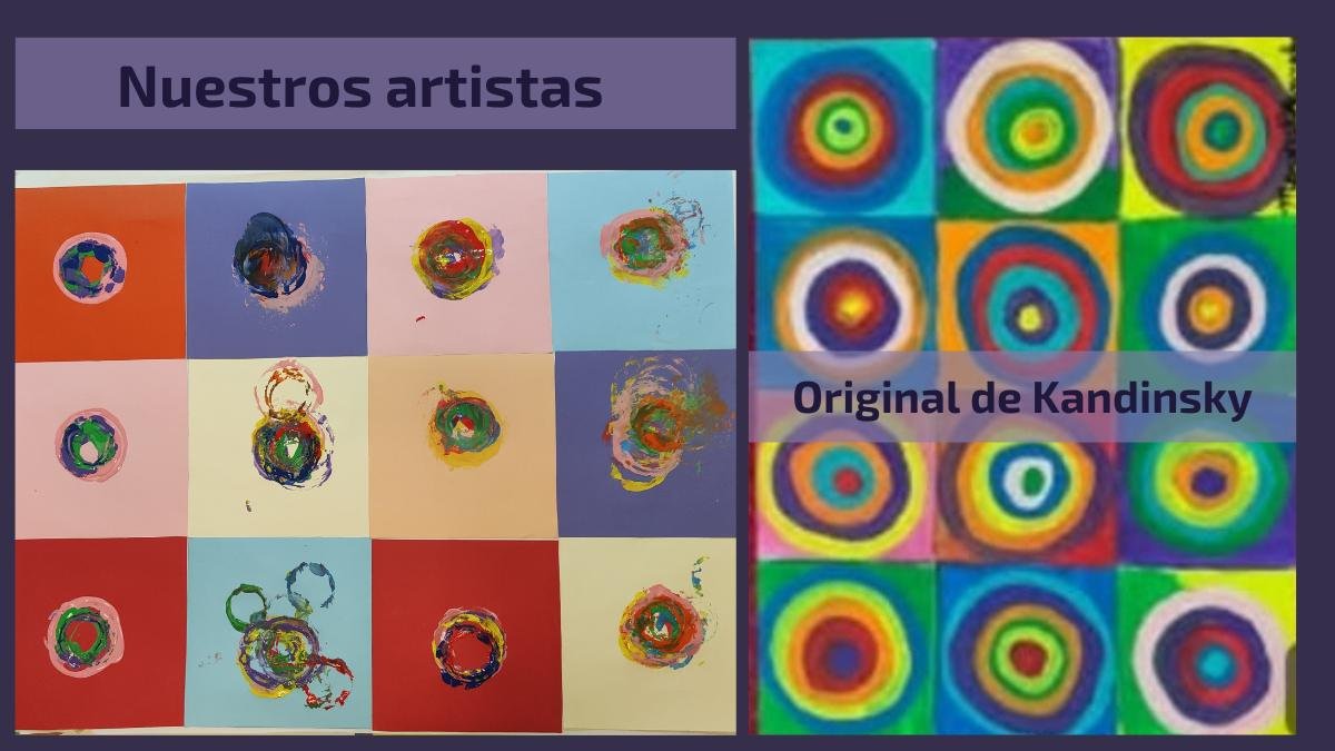 comparación de una obra original de kandinsky