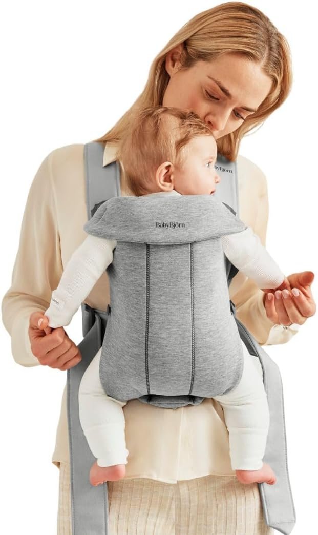 BabyBjörn Mini mochila portabebé ergonómica recién nacido jersey 3D