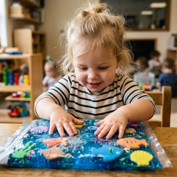Bolsa Sensorial de Gel Océano para Bebés (1–3 años)