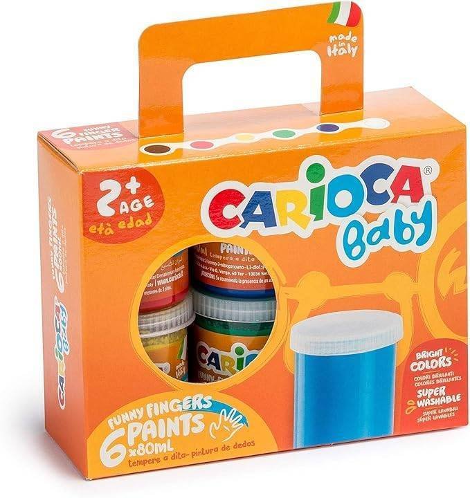 Carioca finger paint pintura dedos bebés 24 meses lavable