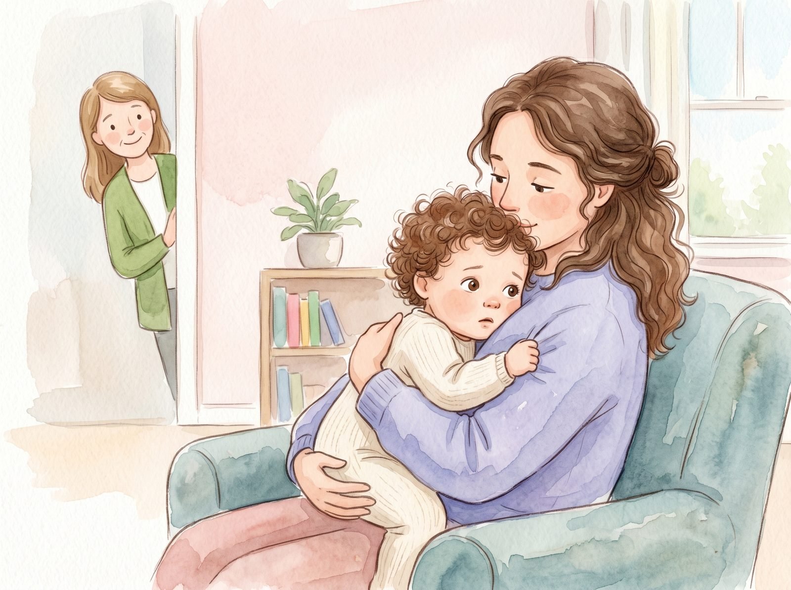 Bebé 6-9m ansiedad extraño