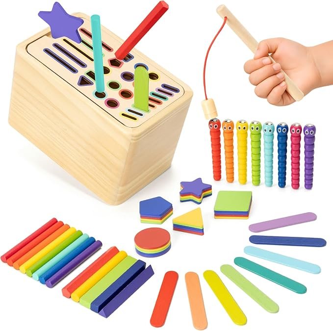 Funsland Montessori clasificar formas colores madera niños
