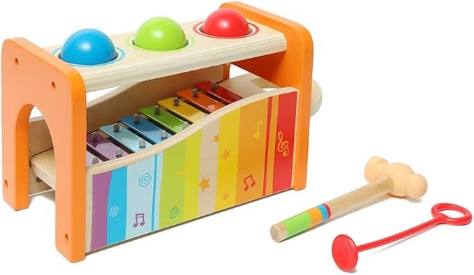 Hape Picafuerte Xilófono madera deslizable juguete musical bebé