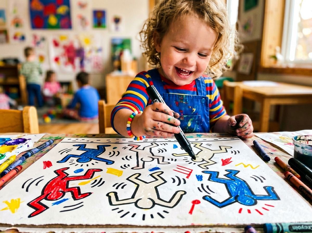 Actividad Keith Haring muñequitos — Los Mundos de Noa