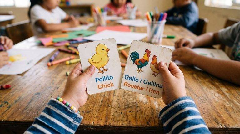 Pollito Chicken — actividad Los Mundos de Noa