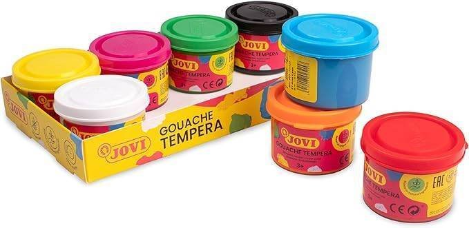 Jovi tempera liquida 8 botes 35ml colores escolares niños