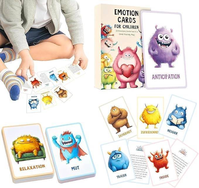 KOQAIIZ tarjetas emociones ilustradas niños Montessori