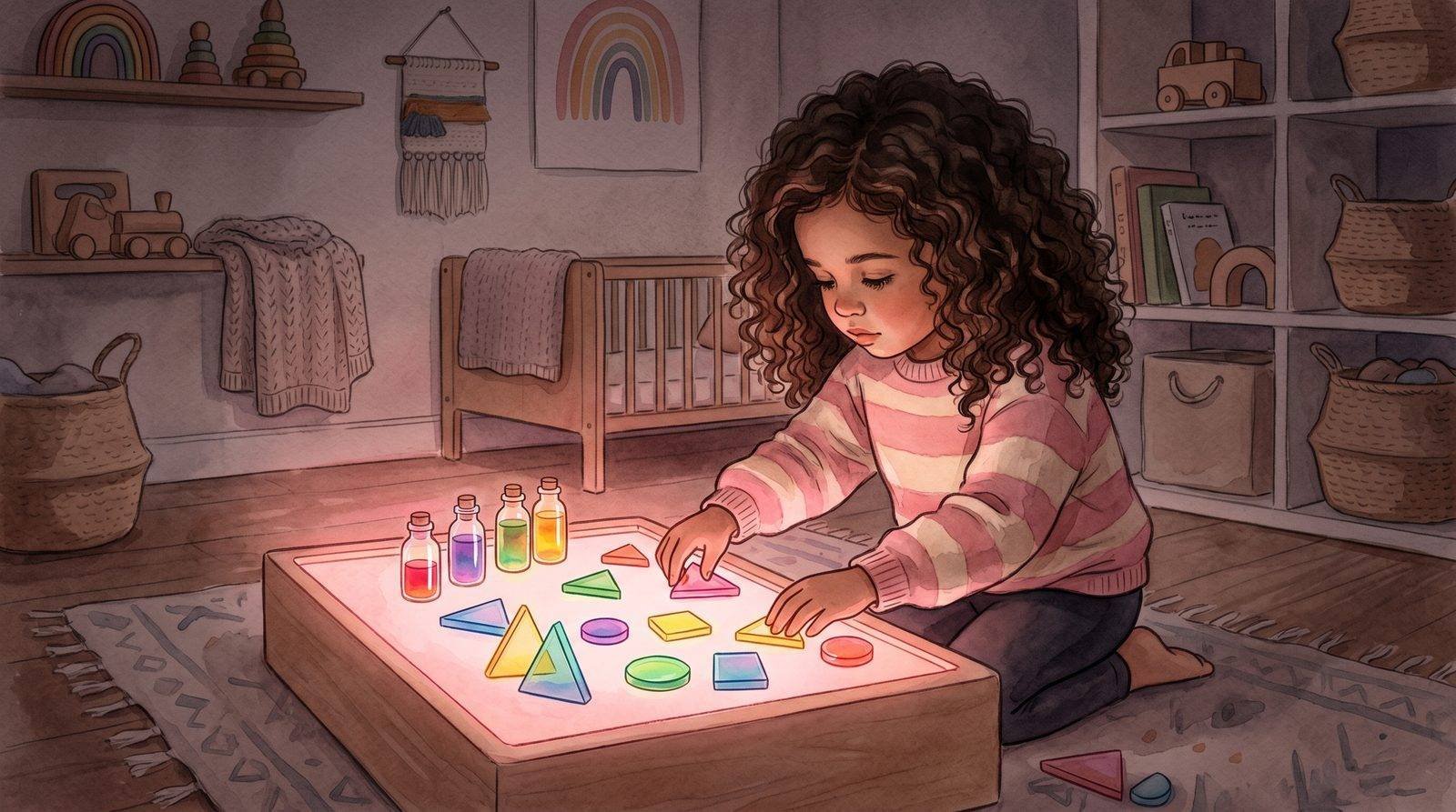 Mesa de luz para niños