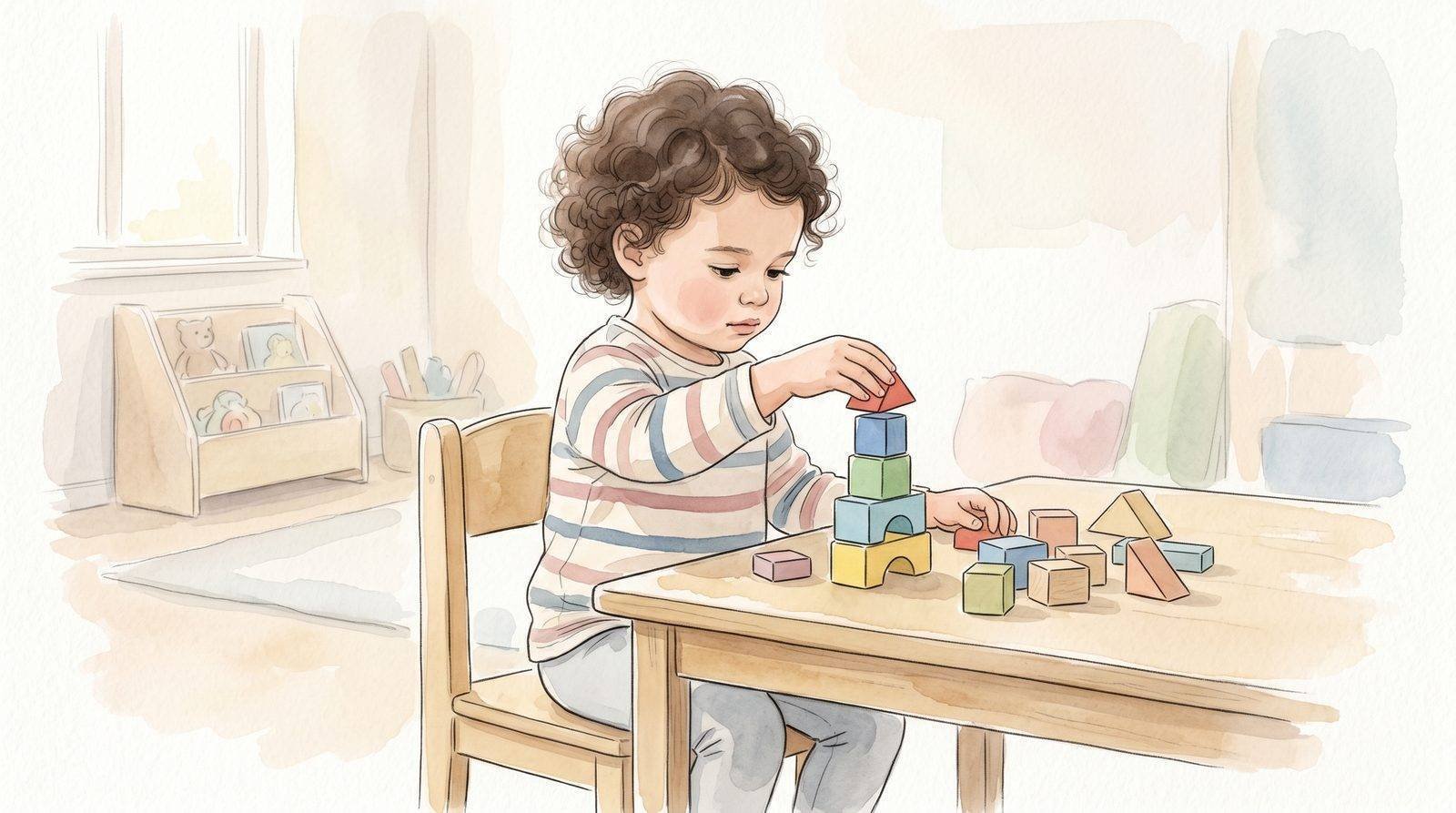 Noa 18-24 meses apilando bloques