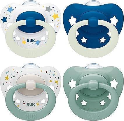 NUK Signature Day Night chupete fisiológico silicona 0-6 meses luminiscente bebé