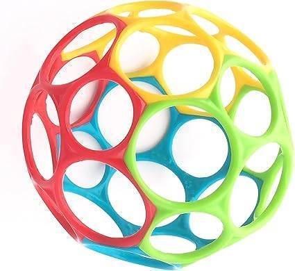 Bright Starts Oball pelota agarre bebé fácil sujetar sin BPA colores