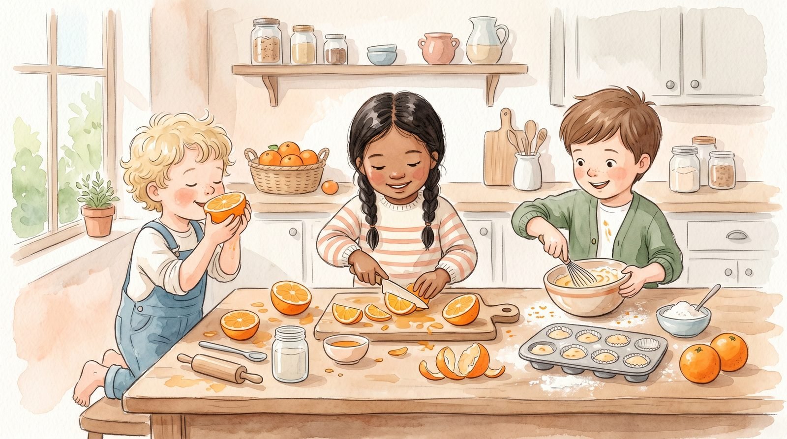 Proyecto infantil de la naranja