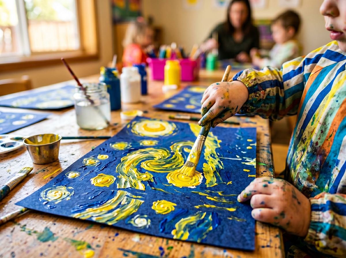 Actividad Van Gogh noche estrellada — Los Mundos de Noa