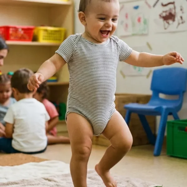 Camino de texturas descalzo: actividad de motricidad paso a paso (1-3 años)