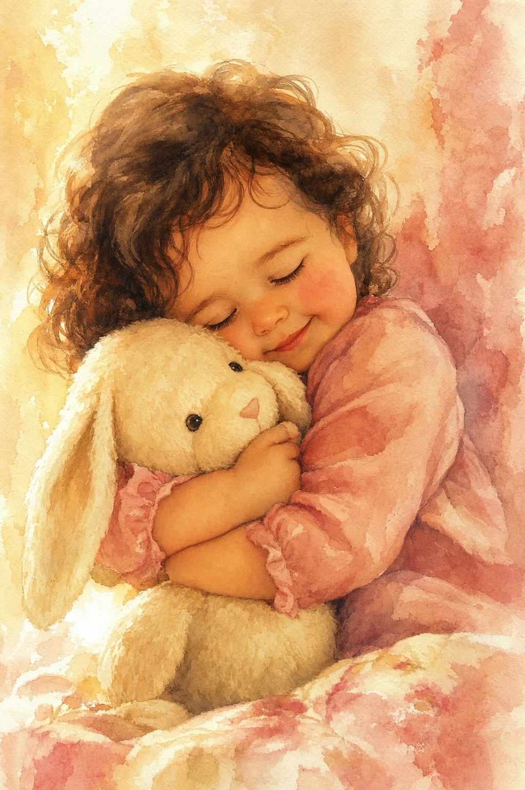Noa a los 2 años abrazando a su muñeco favorito con ternura — Clave 4 expandir el cariño
